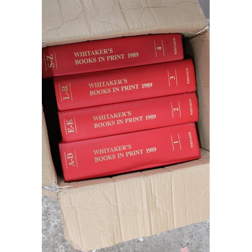 177 - 4 books, Whitaker's books in print 1989