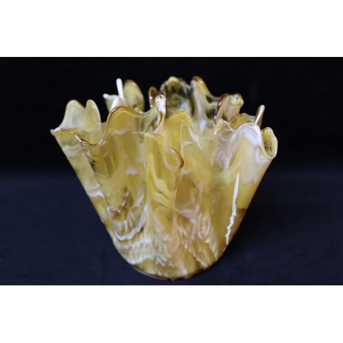 199 - An End of Day glass handkerchief vase - 20cmH