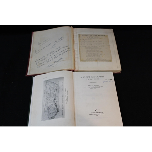 147 - Social History of Belfast 1st Edition and Scrapbook of Irish Songs (2 )