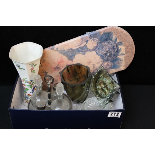 163 - A small assorted box & contents