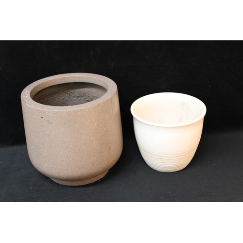 174 - Two flower pots - 28cmD x 26cmH largest