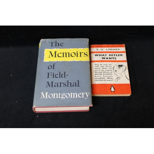 224 - Penguin Special. What Hitler Wants by EO Lorimer, pub 1939 with
dust wrapper. Also The Memoirs of Fi... 