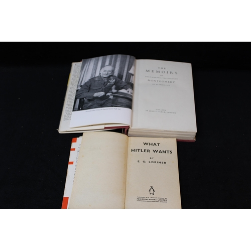 224 - Penguin Special. What Hitler Wants by EO Lorimer, pub 1939 with
dust wrapper. Also The Memoirs of Fi... 
