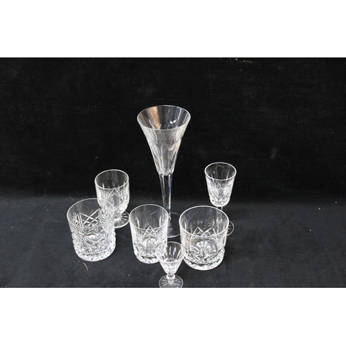 244 - Seven pieces of Waterford cut crystal glass