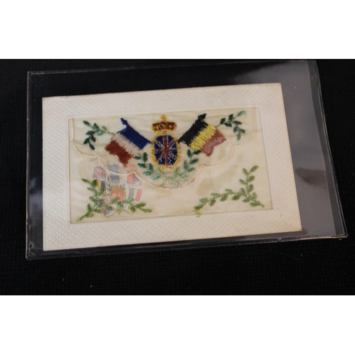 279 - A First World War embroidered postcard