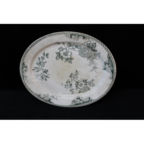 319 - A 1st period Belleek platter 39.5cm X 32cm