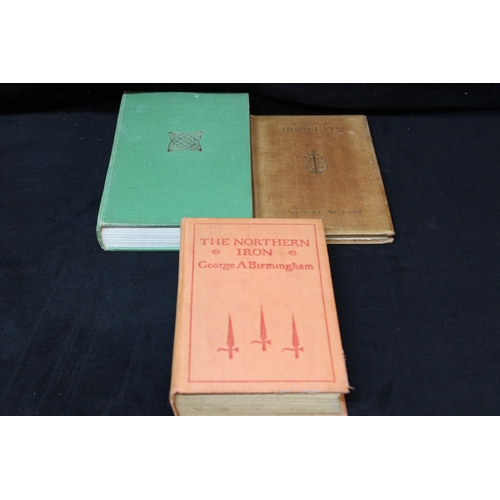 108 - 3 Books: Hero Lays by Allice Milligan 1908: Irish Folk Ways by Estyn Evans 1957: and The Northern Ir... 