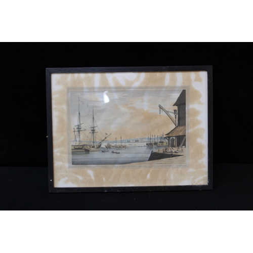 10 - A framed picture View of Greenwich from Deptford Yard 43cm X 32.5cm