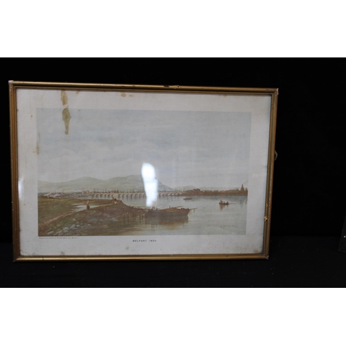 11 - A framed picture Belfast 1835 46.5cm X 32cm