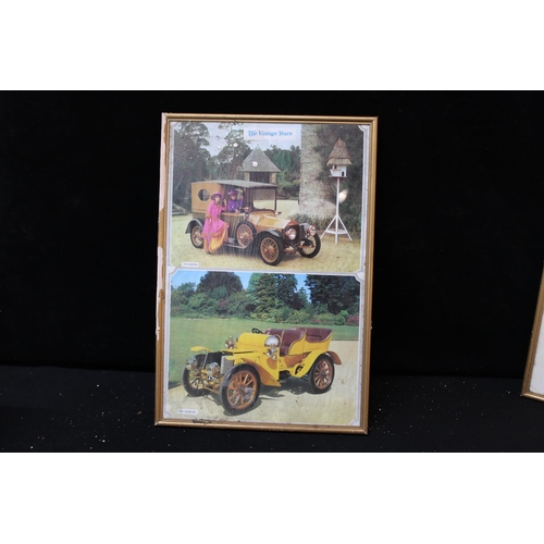 12 - A picture of two vintage cars a 1914 Napier & a 1903 Daimler 47cm X 31.5cm