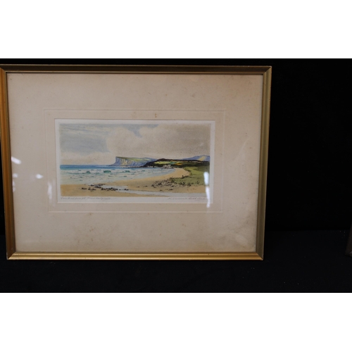 21 - An original proof etching by R. Creswell Boak, Fair head from the Strand Ballycastle 44cm X 33cm