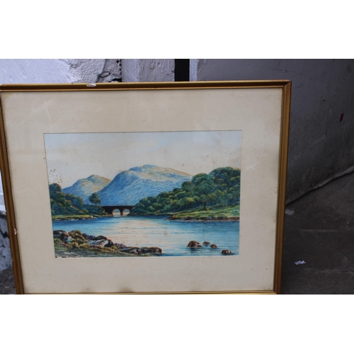 27 - An original watercolour Meeting of the waters Killarney 1939, signed 52cm X 43cm