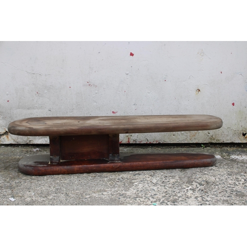 30 - A two tier mahogany shelf unit 83cmW X 18.5cmH