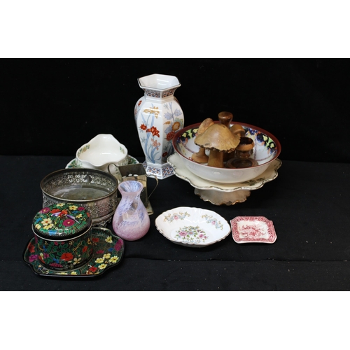 303 - A large assorted lot of delph, silver plate & wooden items