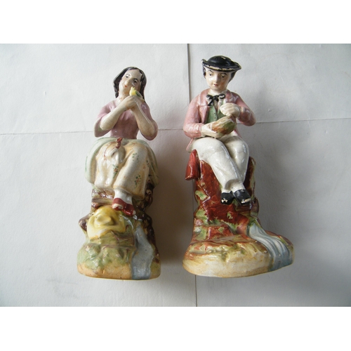 305 - A pair of Staffordshire figurines - 19cmH