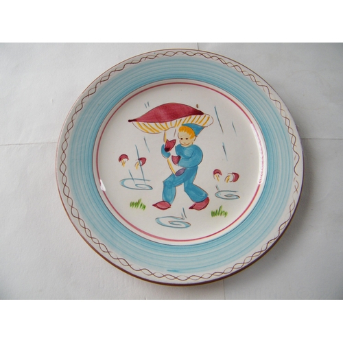 311 - A very rare Stangl pottery child's plate - 23.5cm