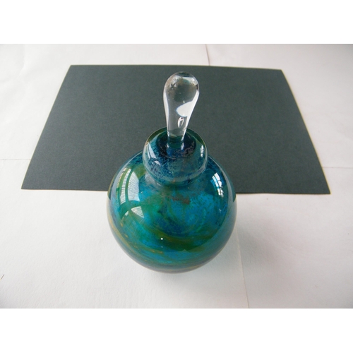 315 - A Mdina coloured glass perfume bottle - signed