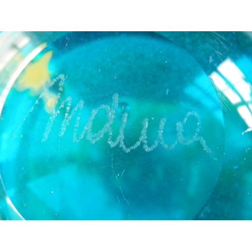 315 - A Mdina coloured glass perfume bottle - signed