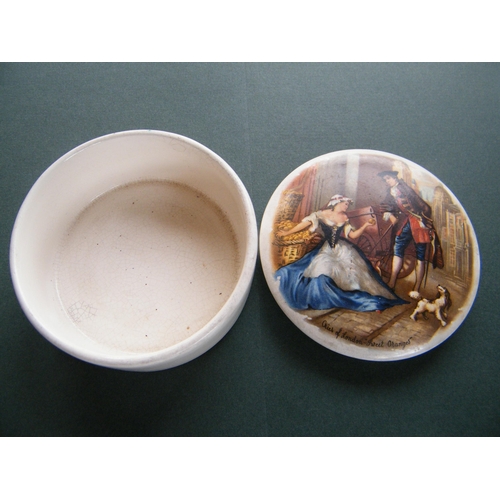316 - A Pratt ware lid complete with box