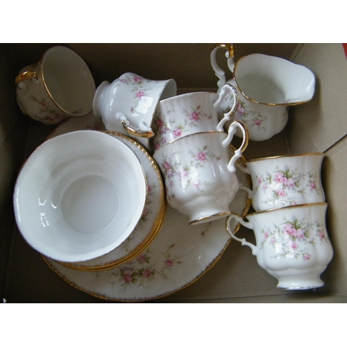 319 - A Royal Albert 'Victoriana Rose' part tea set