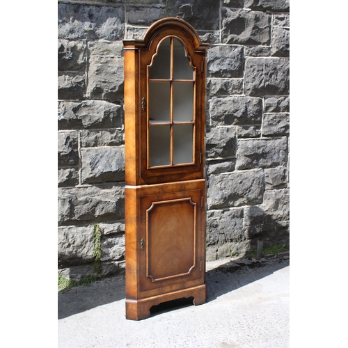 332 - An Edwardian corner cabinet - 181cmH