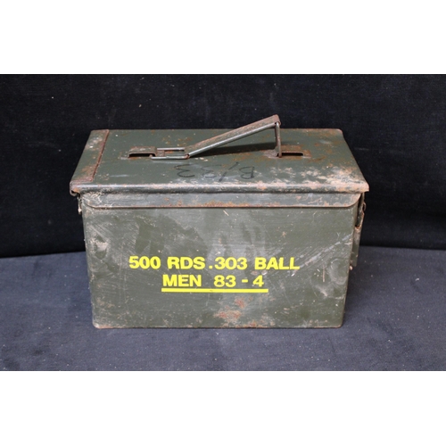338 - A military ammunition box - 33cm x 15.5cm x 18cm