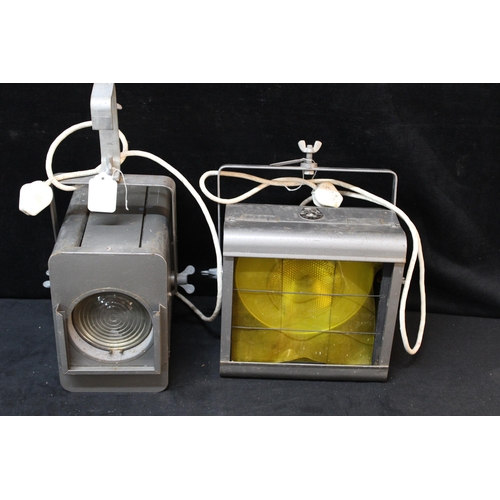 346 - Two 'Strand' vintage theatre lights