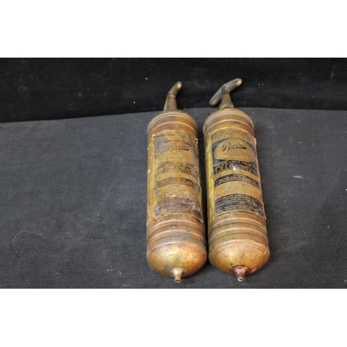 352 - Two vintage Pyrene fire extinguishers - 35cmH