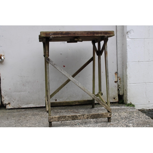 48 - A folding wooden table 56cm X 56cm X 68cmH fully opened