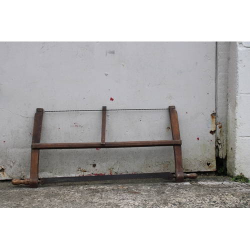 51 - A vintage wood saw 94cmW X 40cmH