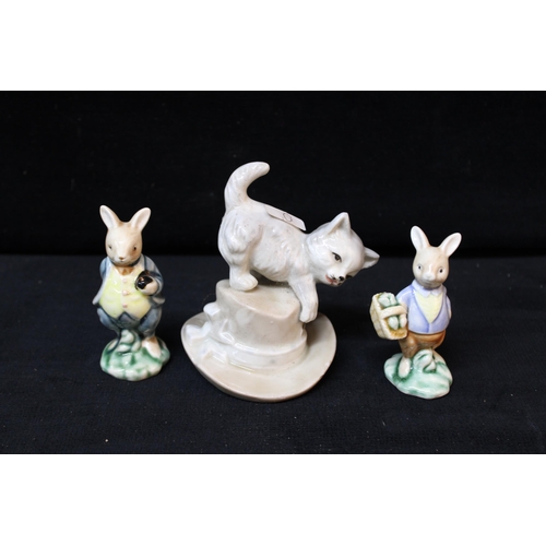 55 - Three small animal figurines tallest 12cmH