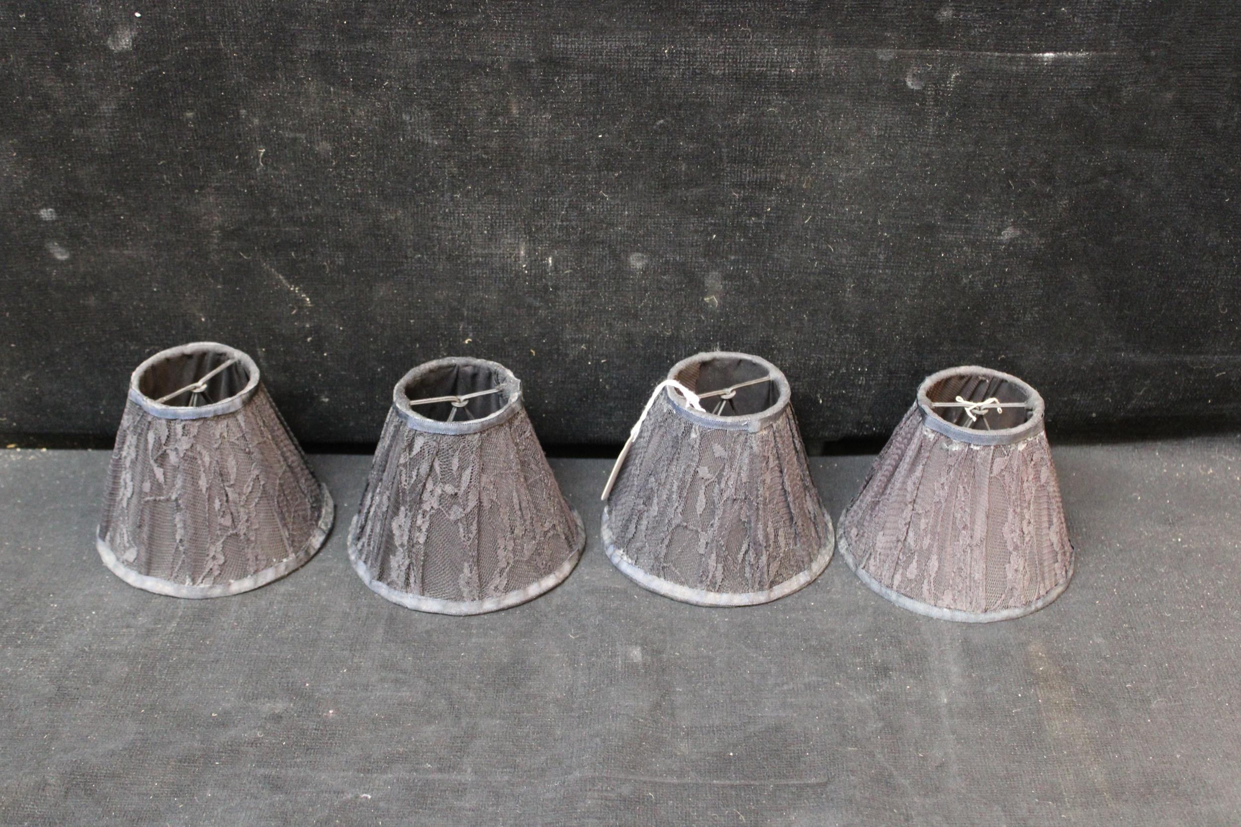 Four small lamp shades - 11cmH each