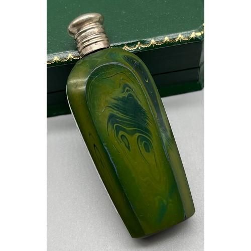 Very Rare 19th century Lithyalin glass perfume bottle fitted with a ...