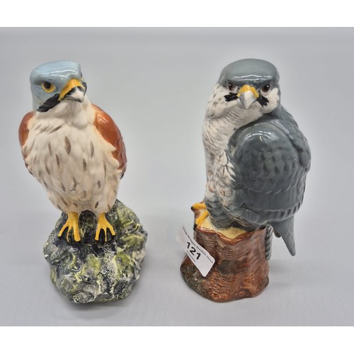 121 - Two Royal Doulton Birds of prey decanters; Kestrel & Peregrine Falcon