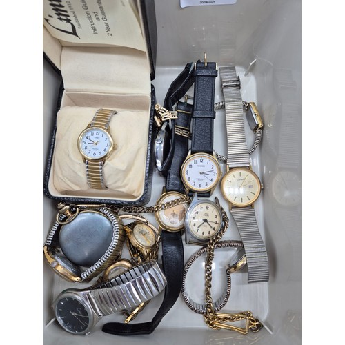 51 - A Collection of mixed watched; Timex, Gent's Opolis 15 jewels unbreakable spring watch, Vintage Ladi... 