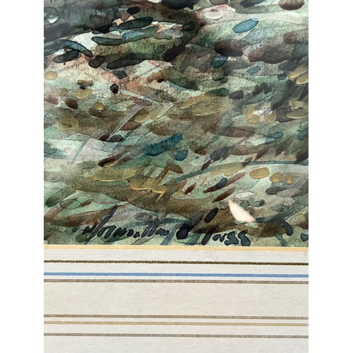 252 - Hamilton Glass R.S.A.
Watercolour showing river and mountain scene. [Frame- 70x56cm]
