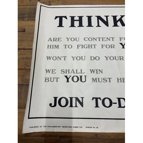 399D - WWI Parliamentary Recruiting Committee, Poster No. 38. 