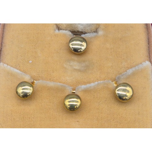 6 - Boxed Four piece 9ct yellow gold stud set. [3.90Grams]