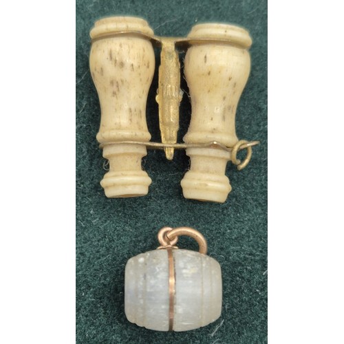 28 - Two Antique Stan Hope peep holes; Niagara Falls- Small barrel made and binoculars.