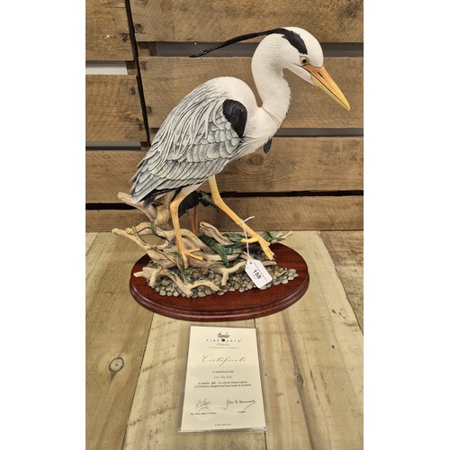 158 - Large Border Fine Arts Heron sculpture titled 