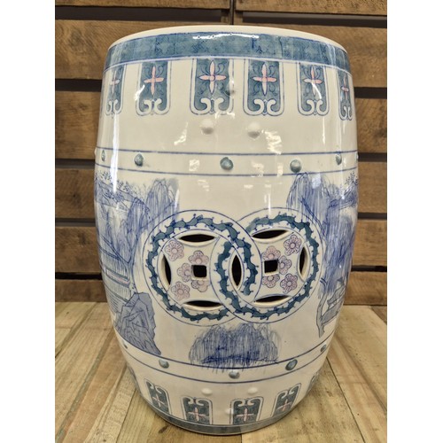 161 - Chinese porcelain foot stool. [46.5cm high]