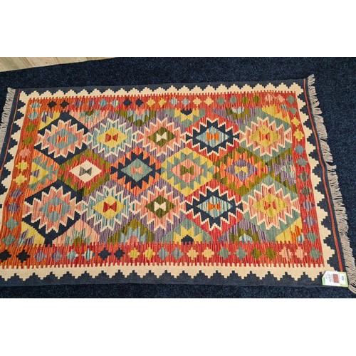 308 - Hand knotted Chobi Kilim rug. [153x99cm]