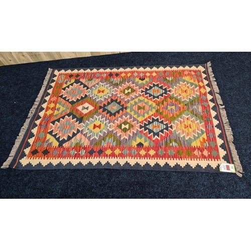 308 - Hand knotted Chobi Kilim rug. [153x99cm]