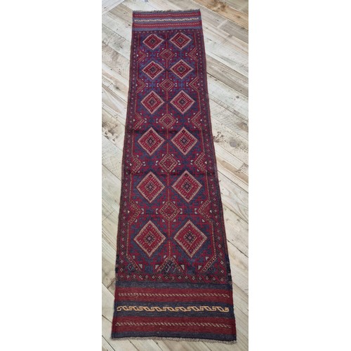 335 - Hand knotted Chobi kilim rug. [127x81cm]