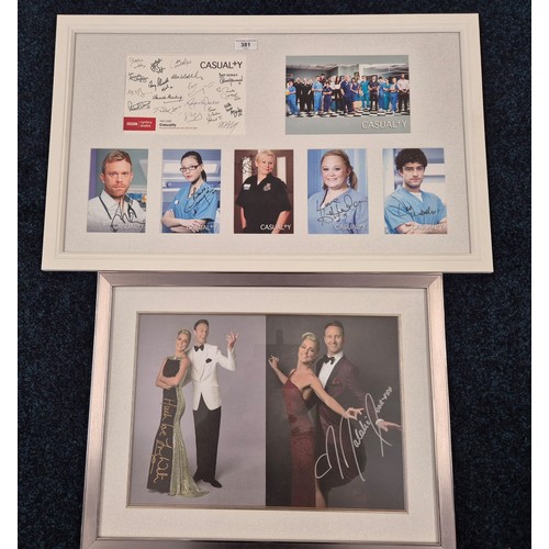 381 - The Cast of Casualty autographs and pictures, together with strictly come dancing signed photos.