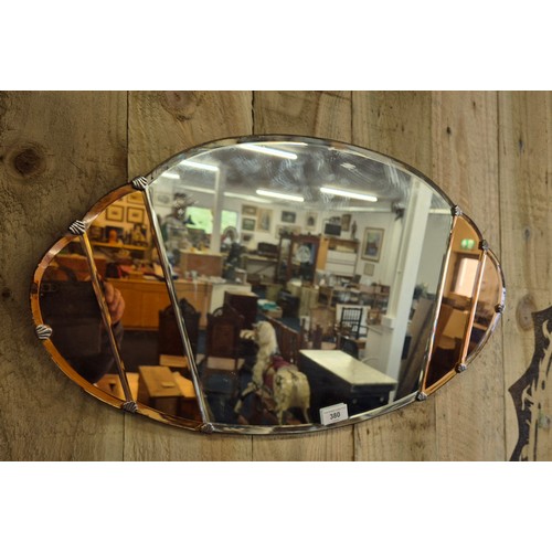 380 - Art Deco wall mirror. [37.5x67cm]