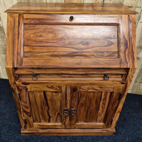 327 - Heavy Mexican pine writing bureau. [100x80x44cm]