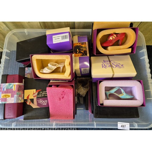 497 - Box of Just the right shoe, shoe models.