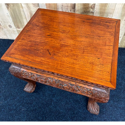 452 - Chinese hardwood lamp table. [50x61x50cm]