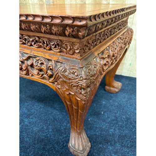 452 - Chinese hardwood lamp table. [50x61x50cm]